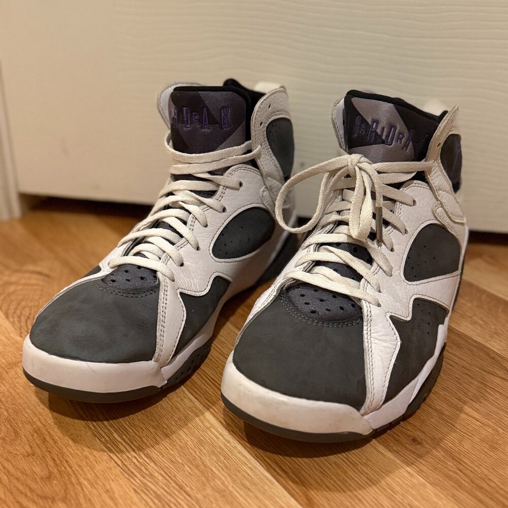 Nike Air Jordan 7 Retro in Flint Grey and White (men's size 8 US)